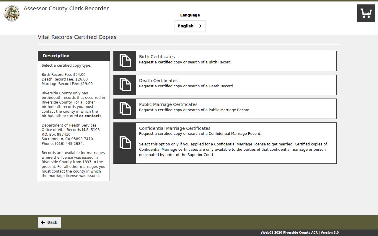 Temecula people search Riverside vital record copy portal